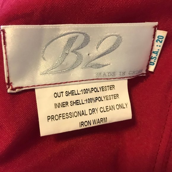 Ruby Red Floor-Length A-Line Strapless Dress - Picture 6 of 6